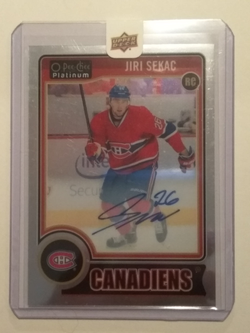 2014-15 Platinum Rookie Auto #RA-16 Jiri Sekac Montreal Canadiens